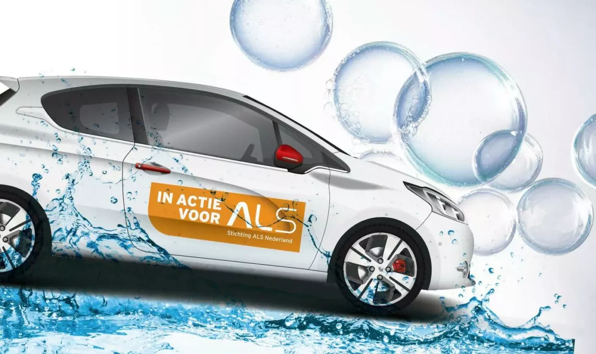 Bovagleden wassen op Nationale Autowasdag voor stichting ALS